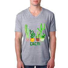 Amazon Com Cacti Cactus Love Artical Mens V Neck Short