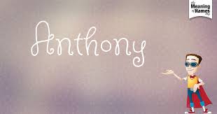 What Does The Name Anthony Mean Character Design Names With Meaning Anthony