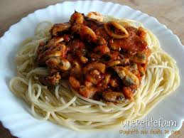 Voici une recette de spaghetti pour c. 010 Spaghetti Aux Fruits De Mer Une Petite Faim