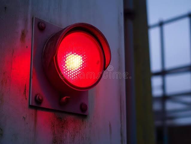 Red Warning Emergency Light Close Up of a Red Warning Light on a Wall, Outdoors Stock Illustration - Illustration of alert, color: 356209800