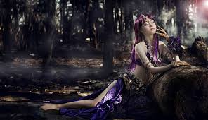 Asian hair | i love asian hair styles! Hd Wallpaper Asian Women Model Fantasy Girl Purple Hair Wallpaper Flare