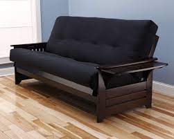 Kodiak Phoenix Espresso Full Futon With Suede Black Mattress Kfphepsblklf5md3 Goedekers Com Futon Sets Futon Living Room Queen Size Futon