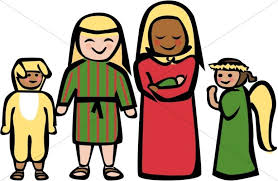 Clipart Birth Of Jesus Story With Pictures Cartoon Style Holy Family Clipart Christmas Pageant Childrens Christmas A Christmas Story