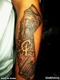Check spelling or type a new query. Black And Grey Ink California Tattoo On Left Sleeve