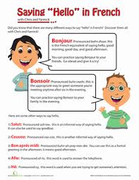 How To Say Hello In French Worksheet Education Com French Greetings Hello In French French Worksheets