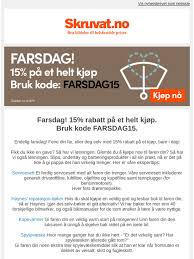 I dag blir alt så tydelig og sårt. Skruvat No Farsdag 15 Rabatt Pa Et Helt Kjop Og Den Siste Dagen I Ukens Kampanjer Milled