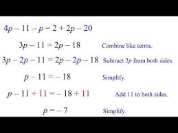Review 3 Linear Equations In One Variable Linear Equations Equations Combining Like Terms