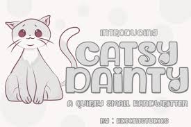 Dainty Catsy Font By Edwar Sp111 Creative Fabrica Handwritten Fonts Cute Fonts Typography Logo