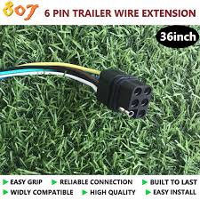 Allowing the tow vehicle to control the trailer's lighting system. 8 Way Square 807 2 3 4 5 6 8 Way Male And Female Trailer Wire Extension Connector 2 3 4 5 6 8 Pin Trailer Plug 36inch For Led Brake Tailgate Light Bars Trailer Wiring Harness Extension Connector Hardware Exterior Accessories