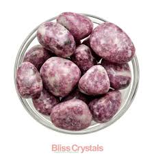 Black And White Spotted Gemstone 1 Xl Lepidolite Tumbled Stone Speckled Purple Healing Crystal Stone Lithium Tumbled Stones Stones And Crystals Lepidolite