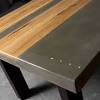 Polished concrete with a crystal clear redesign your dining space with this outstanding dakota oak reinforced concrete dining table from concrete top dining table diy dining room table wooden dining tables modern dining table. 1
