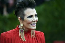 Was8924574 Kris Jenner arrives at the Costume Institute Gala Benefit at The  Metropolitan Museum of Art May 5, 2015 in New York and shows her bad buzzed  haircut.