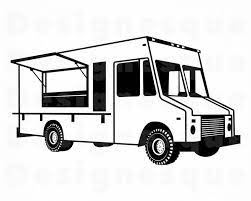 Food Truck Svg Food Truck Clipart Food Truck Files For Etsy Food Truck Trucks Svg
