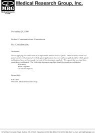 A cover letter is usually submitted to a hiring manager when you send in a résumé or application for a job. 3132 Insulin Delivery System Transceiver Cover Letter Mrg Letter Template Medical Research Group