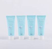 Lotion tubuh kosmetik perawatan kulit krim tangan biru tabung squeeze  plastik PE matte yang tidak terungkap