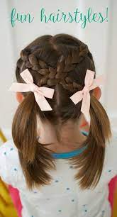 Very Easy Hair Styles For Girls From Toddlers To School Age Click Here For Step By Step Directions F Cool Braid Hairstyles Girl Hair Dos Girls Hairstyles Easy
