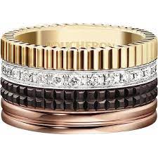 Boucheron Quatre Classique 18ct Yellow Gold White Gold Pink Gold And Diamond Ring Mens White Gold Rings Rose Gold Mens Ring Mens Gold Diamond Rings