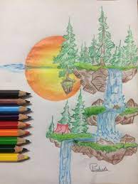 Nature Colour Pencil Art Part 3 Color Pencil Art Nature Art Drawings Colorful Drawings Field sketching is about understanding the outdoors and observing things closely.not about creating beautiful drawings.