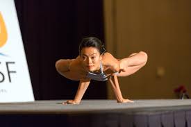 To compete, each contestant spends three minutes flowing through seven asanas, or postures; A Global Celebration Of Yoga Asana At The 2013 Iysf Championship La Yoga Magazine Ayurveda Health