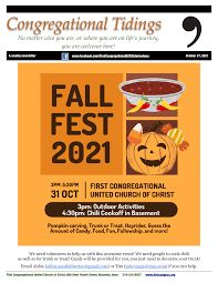 Congregational Tidings