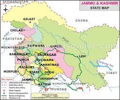 Ten maps of kashmir that angered india. Jungle Maps Map Of Jammu And Kashmir Showing Districts