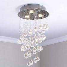 See more ideas about flush mount lights, ceiling lights, flush mount. Modern Spiral Rain Drop Crystal Chandelier Mini Flush Mount Ceiling Light Sofary