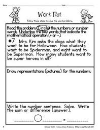 October Math Solving Story Problems First Grade 1 Oa 1 October Math Math Story Problems Math Problem Solving