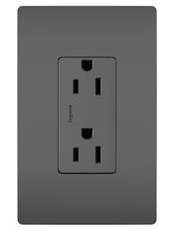 Radiant Tamper Resistant Receptacle Black Electrical Outlets Electricity Receptacles