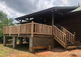 Look through knotty pine stair pictures in different colors and styles and when you find. Log Railing Log Cabin Supplies Log Cabins For Less