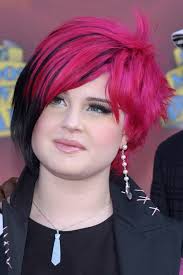 Pink and edgy, black and. Kelly Osbourne S Hairstyles Hair Colors Steal Her Style