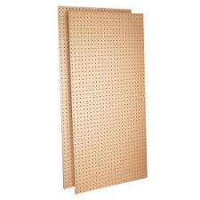 Triton Products Wood Pegboard 2 24 In W X 48 In H X 1 4 In D Heavy Duty Commercial Grade Tempered Round Hole Pegboards Tpb 2 Peg Board Apartment Storage Pegboard Storage