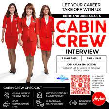 Search jobs myjobstreet company profiles career advice. Airasia Cabin Crew Walk In Interview Johor Bahru March 2019 Better Aviation
