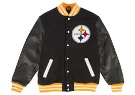 Pittsburgh Steelers Mitchell Ness Wool Leather Varsity Jacket Leather Varsity Jackets Varsity Jacket Jackets