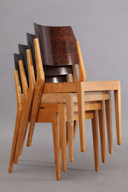Set Of Four Stacking Chairs By Austrian Architect Prof Karl Schwanzer Vienna 1953 Chair Sitting Room Chairs Chairs For Sale