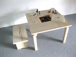 table enfant bois brut et son petit banc casier de rangement a peindre ecole et loisirs par lartelier kids furniture wooden tables step stool