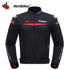 Herobiker Motorcycle Jacket Men Summer Breathable Mesh Motocross Off Road Racing Jacket Protective Gear Racing Jacket Motorcycle Jacket Mens Motorcycle Jacket