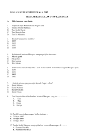 Contoh soalan kuiz kemerdekaan dan jawapan selangor l. Https Xdocs Tips Doc Kuiz Kemerdekaan Edit 2019 Loxw9vd2xgnx