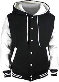 Black And White Varsity Jacket Outfit Buy U World Men S Hood Baseball Varsity Jacket White Online Varsity Jacket Baseball Varsity Jacket Varsity Jacket Men