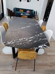 epingle sur table sur mesure en marbre noir marquina design decoration sur mesure
