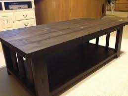 Just add a dark walnut stain to polish. Modified Rustic X Coffee Table Ana White
