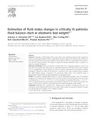 Pdf Estimation Of Fluid Status Changes In Critically Ill