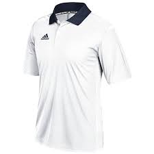 Adidas Mens Game Built Climalite Polo White Navy Medium