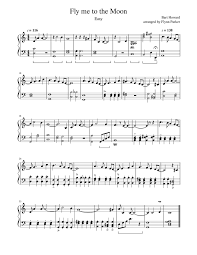 Fly Me To The Moon Easy Piano Solo Sheet Music For Piano Solo Musescore Com In 2021 Easy Piano Piano Clarinet Music