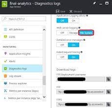 It takes a lot of time. Configure Http Logging For An Azure Web App Service