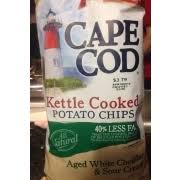 Order online cape cod potato chips, aged white cheddar & sour cream, kettle cooked on www.marketbasketpa.com. Cape Cod Kettle Cooked Potato Chips Aged White Cheddar Sour Cream Calories Nutrition Analysis More Fooducate
