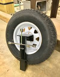 Spare Tire Holder Fits In Trailer Stake Pocket Trailer Tires Utility Trailer Utility Trailer Upgrades