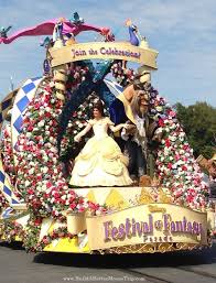 Beauty And The Beast On The Princess Garden Float In The Festival Of Fantasy Parade In Magic Ki Disney World Disney World Characters Disney World Magic Kingdom