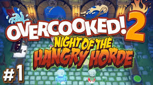Overcooked 2 (stylised as overcooked! Overcooked 2 Night Of The Hangry Horde 1 Guillotine Soup 4 Player Gameplay Youtube