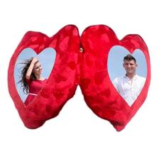 Heart Shaped Couple Customised Photo Pillow Cushion|Heart