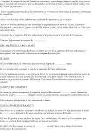 Modele Type Lettre Compromis De Vente Bien Immobilier